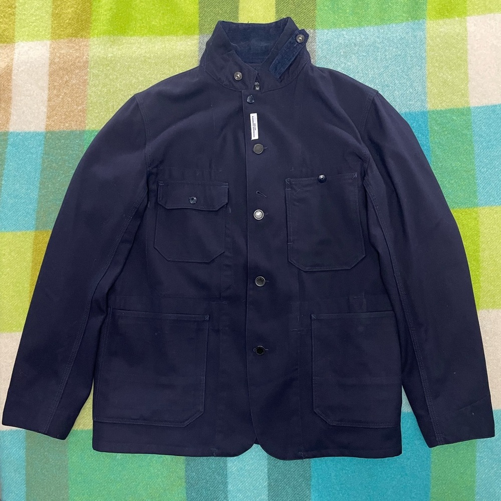 Engineered Garments Navy Ripstop Coverall Button Up Jacket Men’s